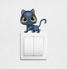 Sevimli Kedi Priz Sticker