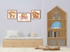 Sevimli Ayıcıklar MDF Tablo Büyük Boy