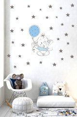 Balonlu Sevimli Fil Çocuk Odası Duvar Sticker