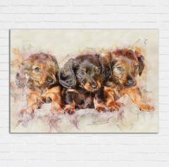 Yavru Köpekler Kanvas Tablo
