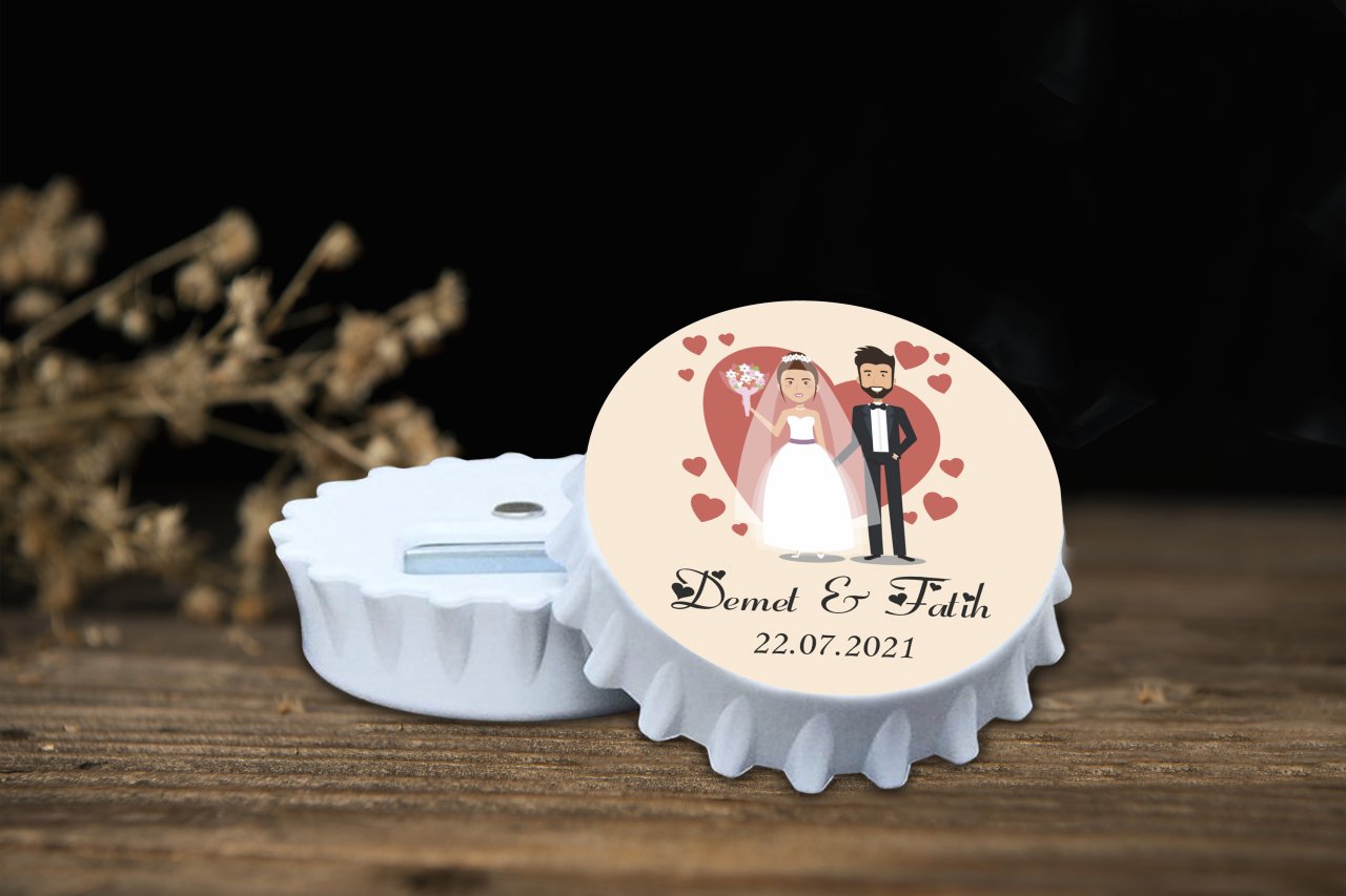 Söz, Nişan, Nikah, Kına, Doğum Günü Baskılı Açacak Magnet