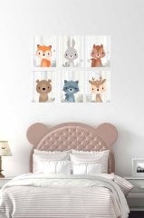 Sevimli Orman Hayvanları Çocuk Odası Duvar Sticker