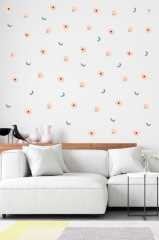 Soft Çiçekler Dekoratif Duvar Sticker