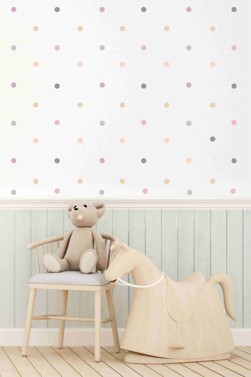Soft Renkli Minik Yuvarlaklar Çocuk Odası Duvar Sticker