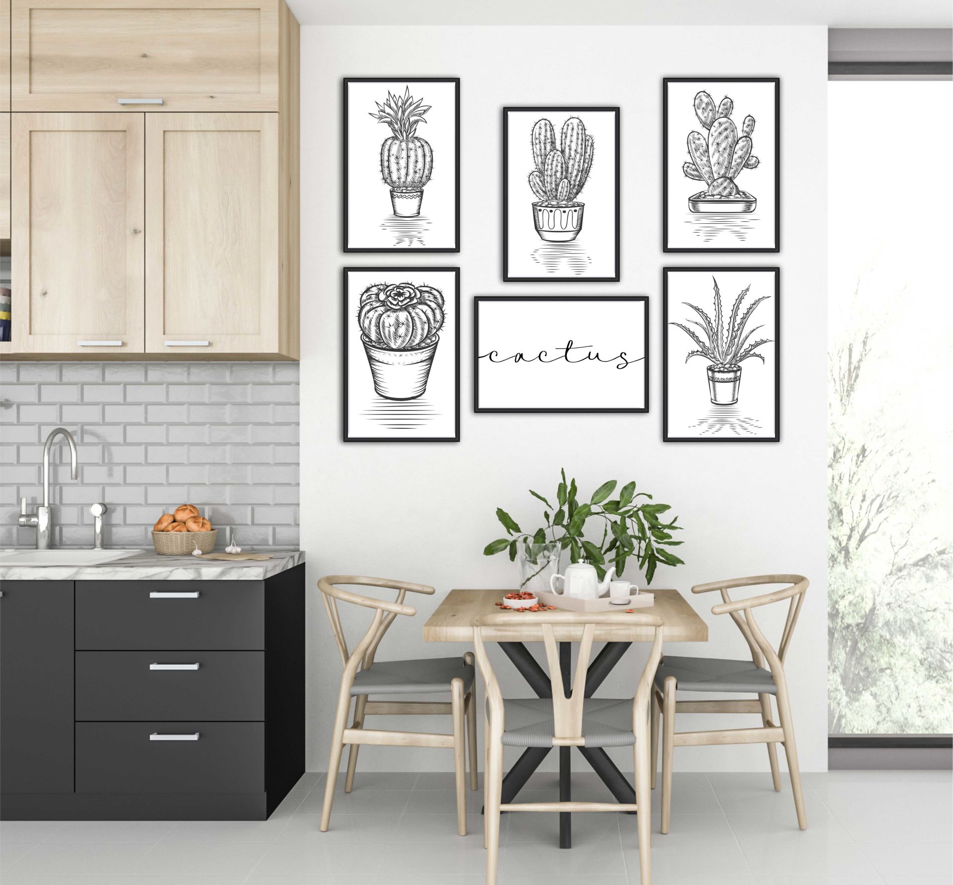 Dekoratif Saksılar MDF Tablo