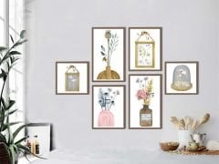 Dekoratif Çiçekler MDF Tablo