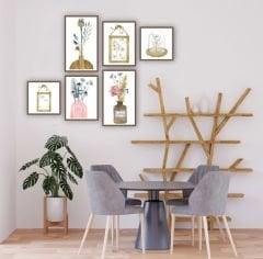 Dekoratif Çiçekler MDF Tablo