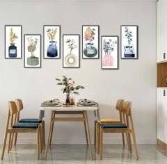 Saksıdaki Çiçekler MDF Tablo