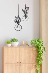 Siyah Mdf Lazer Kesim Dekoratif Tablo