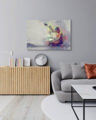 Tastan Su Döken Çocuk Kanvas Tablo