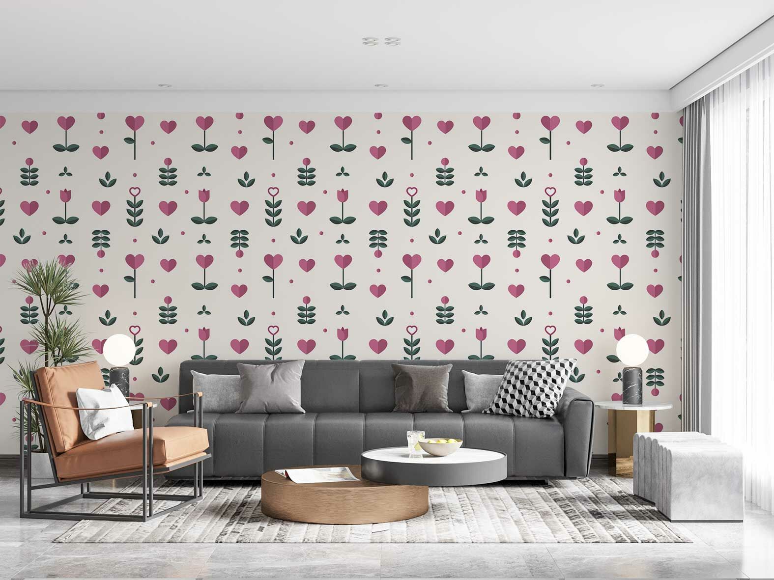 Pembe Laleler Duvar Kağıdı