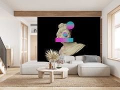 3D Soyut Heykel Duvar Kağıdı