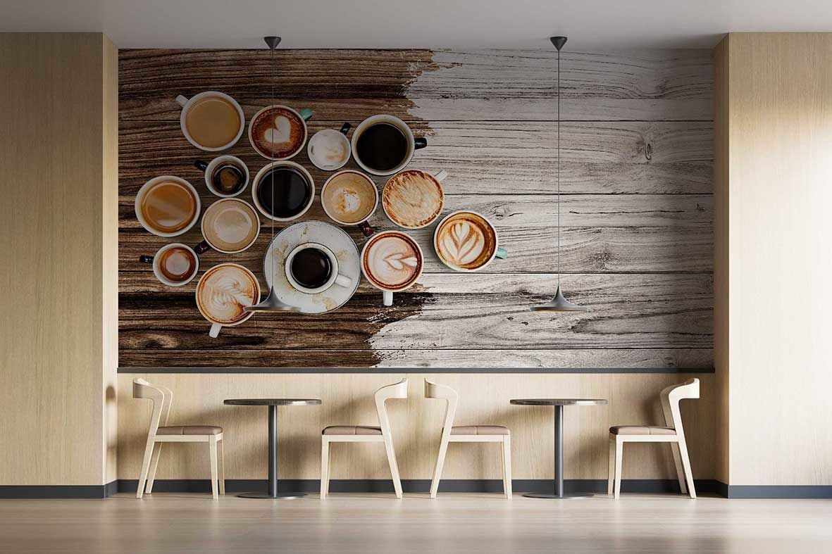 Kahve Çeşitleri Cafe Duvar Kağıdı