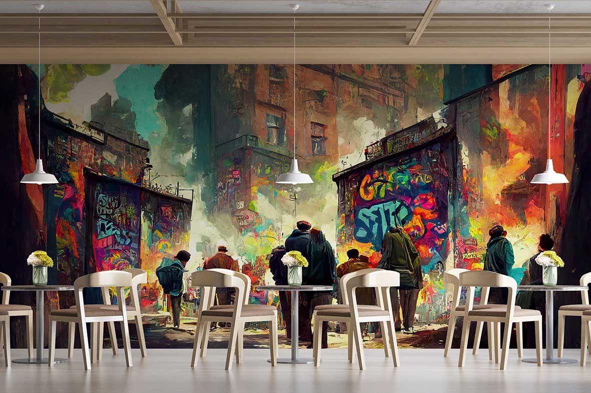 Grafiti Tarzı Şehir Duvar Kağıdı