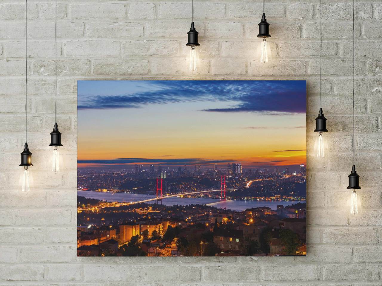 Gün Batımı İstanbul Manzarası Kanvas Tablo