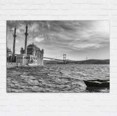 Siyah Beyaz Ortaköy-İstanbul Kanvas Tablo