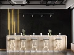 Neon Sarı Çizgiler Duvar Kağıdı