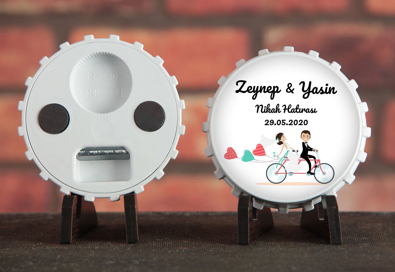 Söz, Nişan, Nikah, Kına, Doğum Günü Baskılı Açacak Magnet 6x6