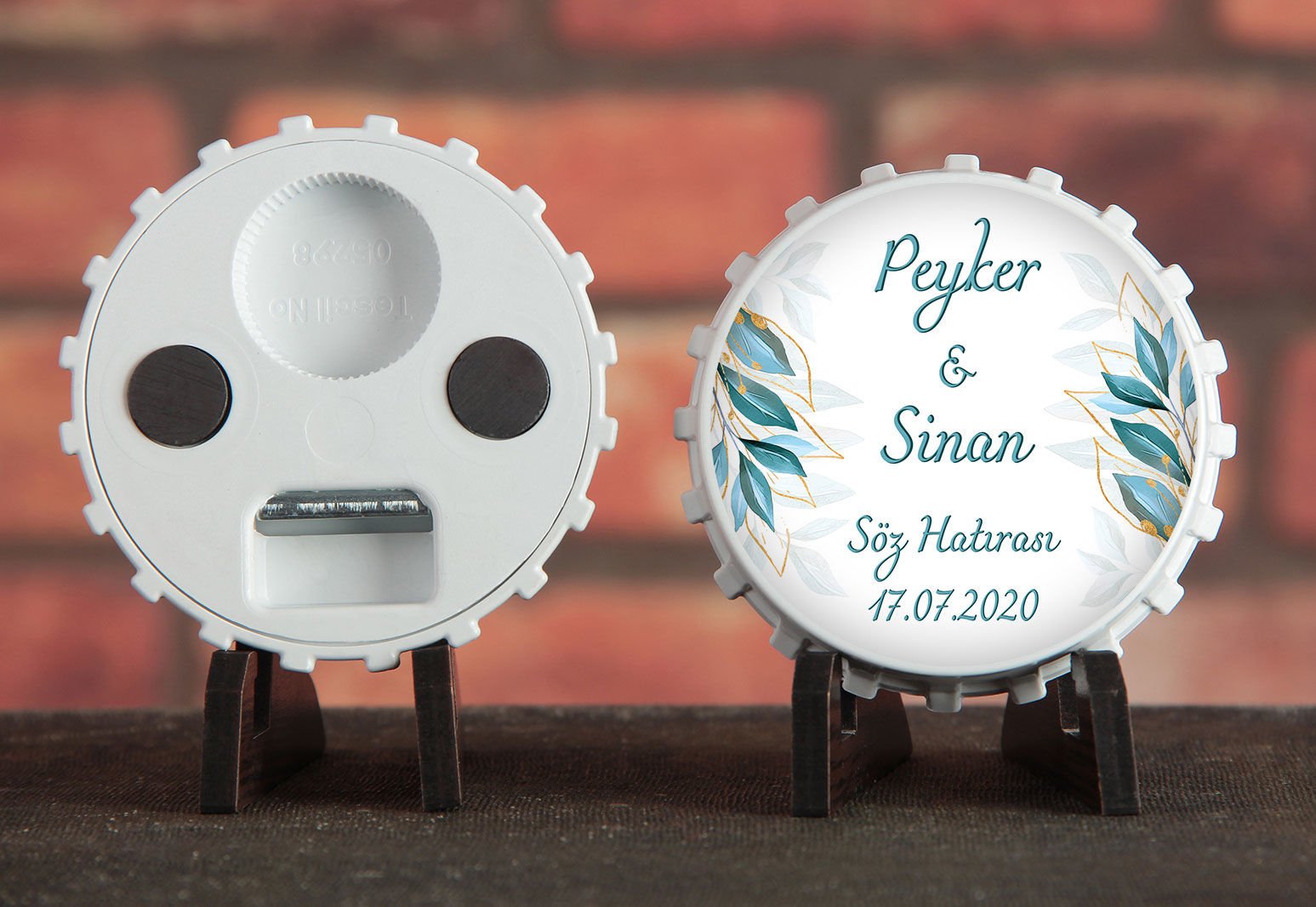 Söz, Nişan, Nikah, Kına, Doğum Günü Baskılı Açacak Magnet 6x6