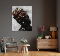 Afrikalı Kadın Kanvas Tablo