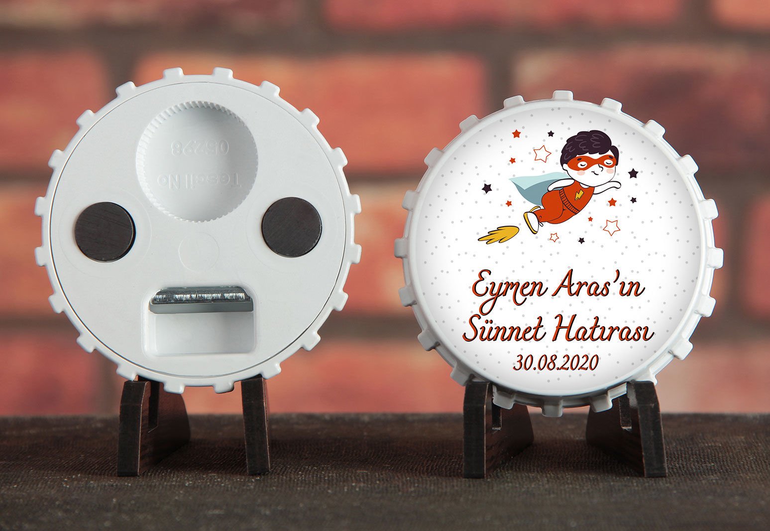 Söz, Nişan, Nikah, Kına, Doğum Günü Baskılı Açacak Magnet 6x6