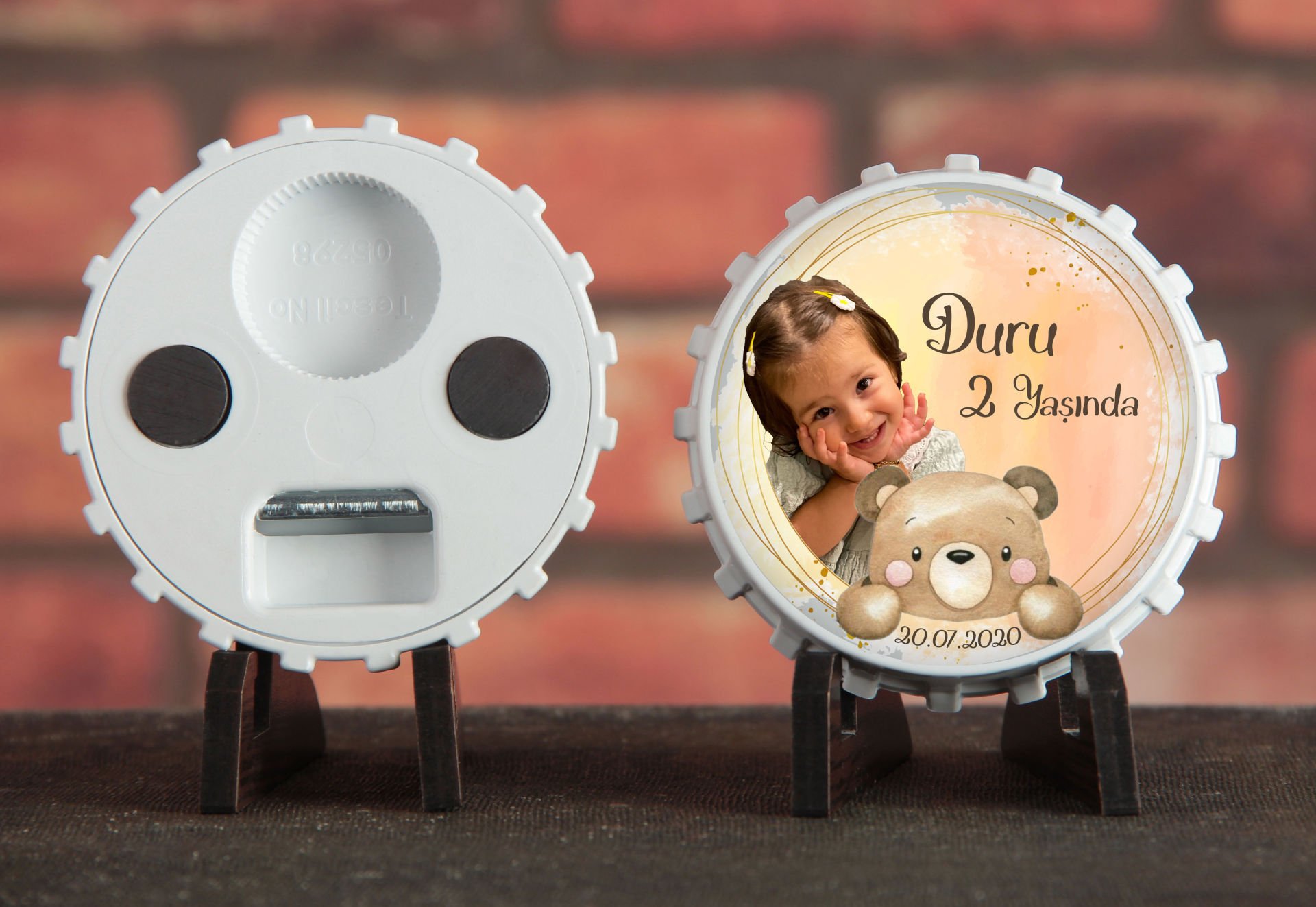 Söz, Nişan, Nikah, Kına, Doğum Günü Baskılı Açacak Magnet 6x6