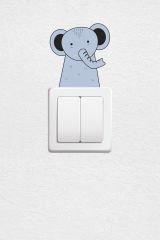 Sevimli Fil Priz Sticker