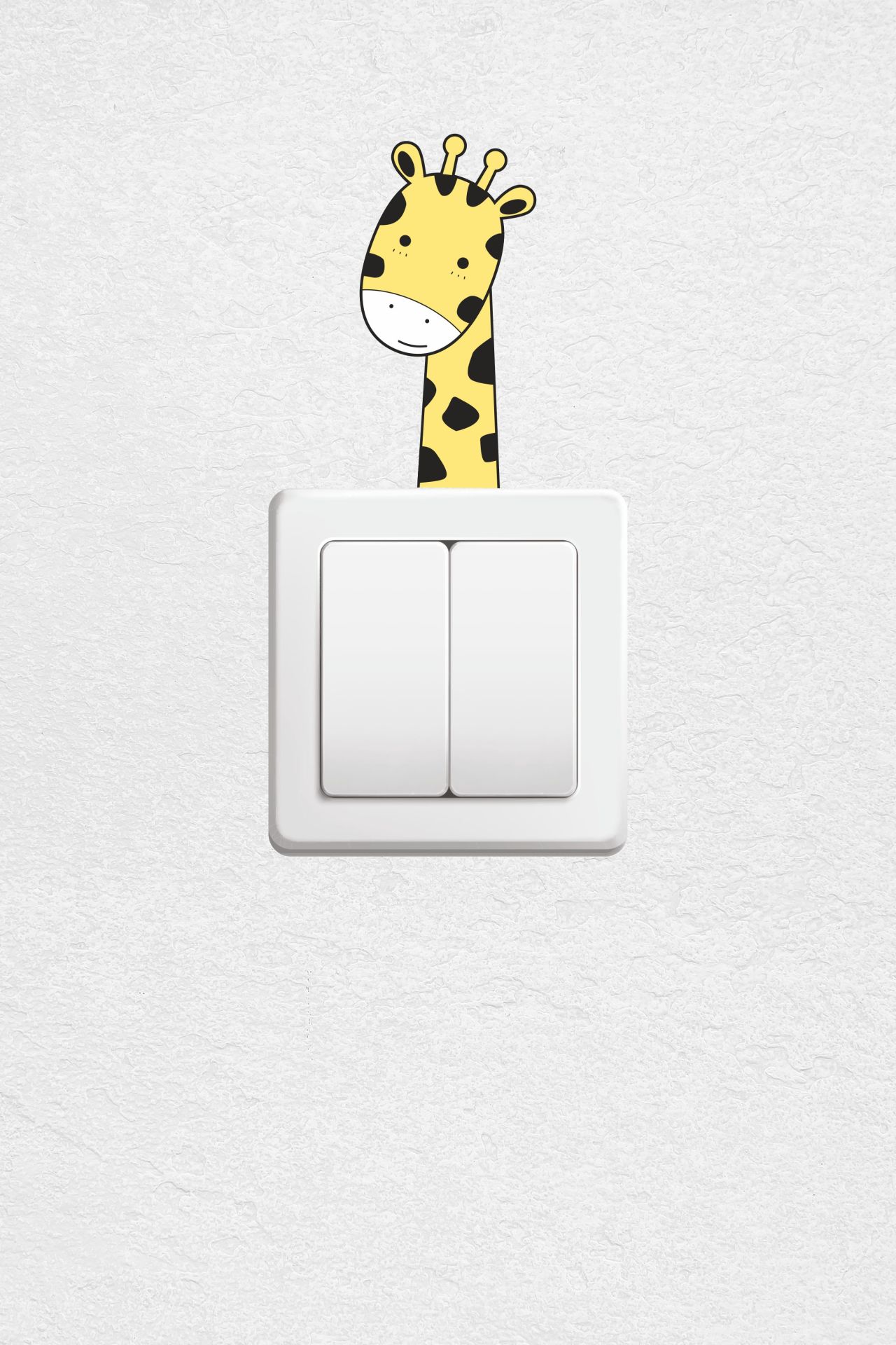 Sevimli Zürafa Priz Sticker