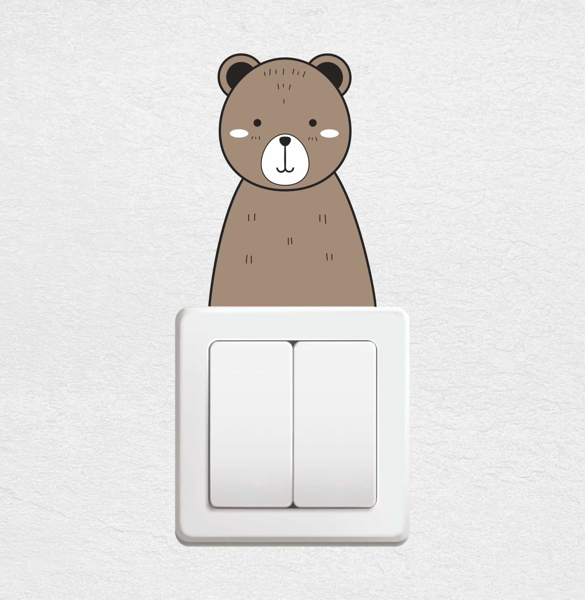 Sevimli Ayı Priz Sticker
