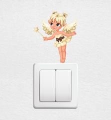 Sevimli Peri Priz Sticker
