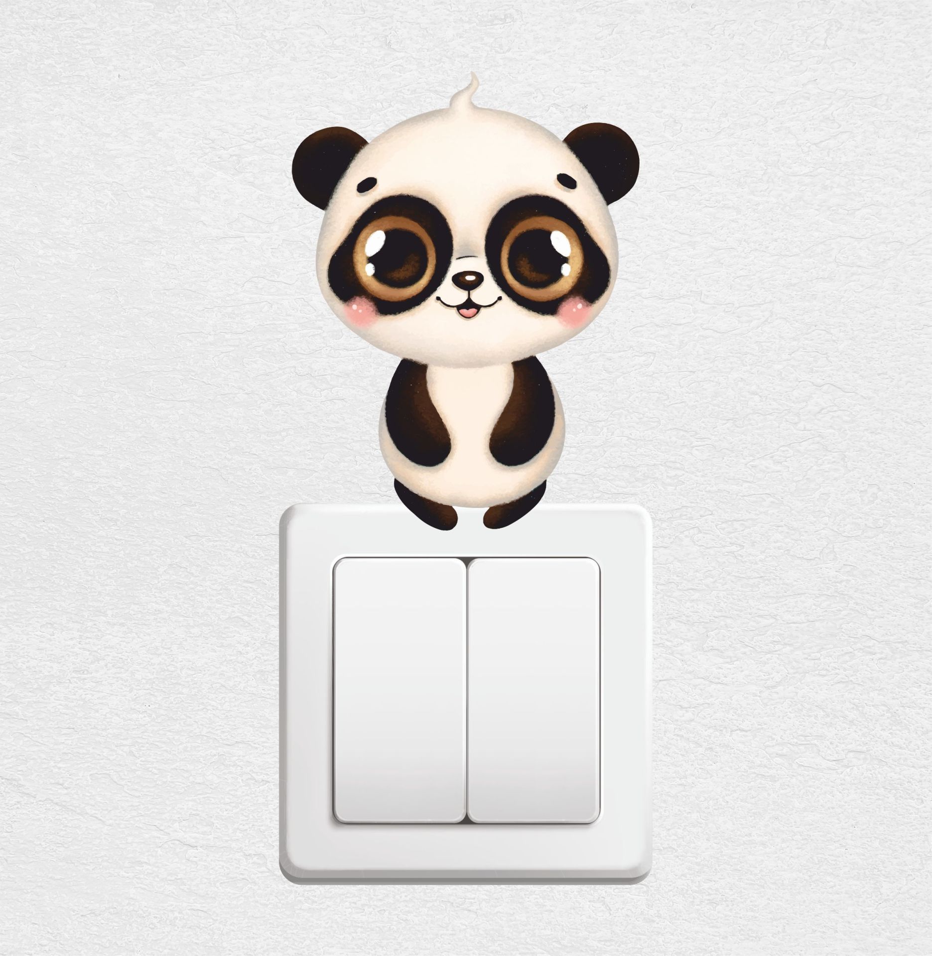 Sevimli Panda Priz Sticker