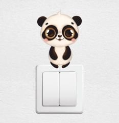 Sevimli Panda Priz Sticker