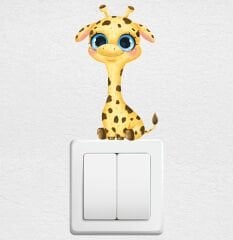 Sevimli Zürafa Priz Sticker