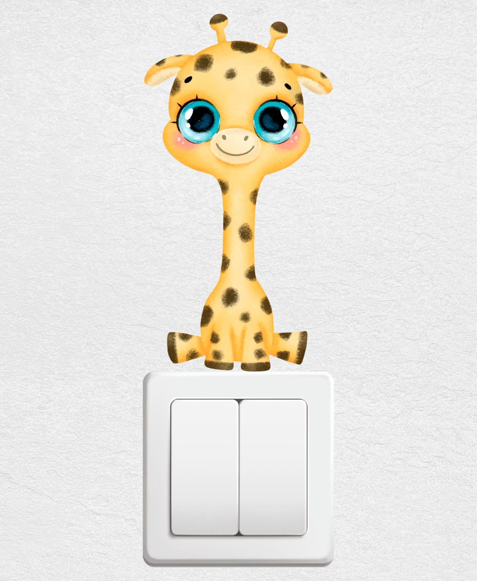 Sevimli Zürafa Priz Sticker
