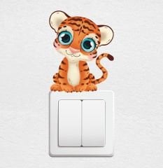 Sevimli Kaplan Priz Sticker