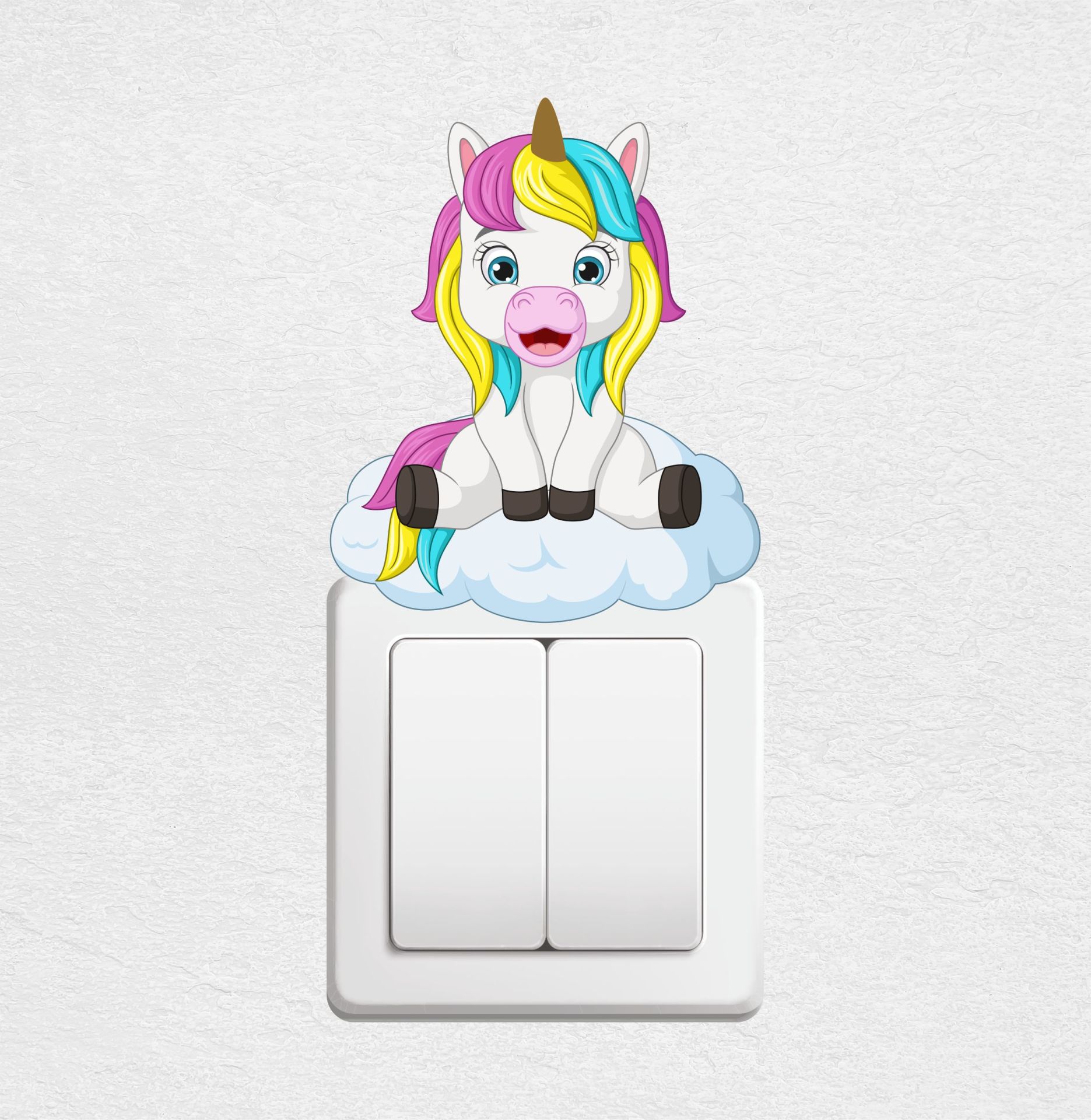 Bulut ve Unicorn Sticker