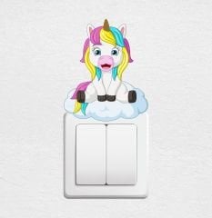 Bulut ve Unicorn Sticker